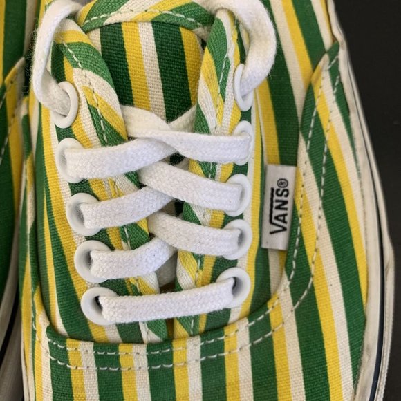 Kenzo Vans Collaboration Sneakers Men's 7 Women 8.5 green Yellow Skateboard - Picture 2 of 9